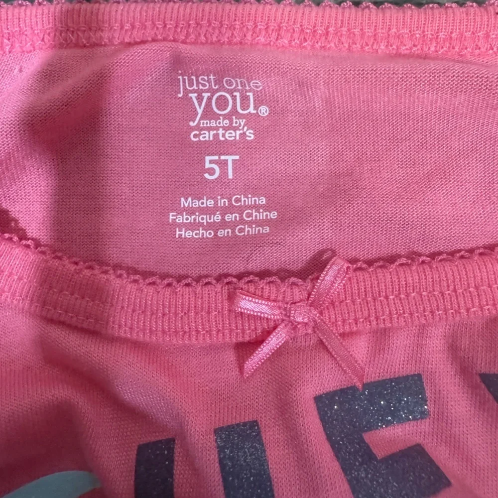 Carter's Pink and Gray Dinosaur Pajama Set
